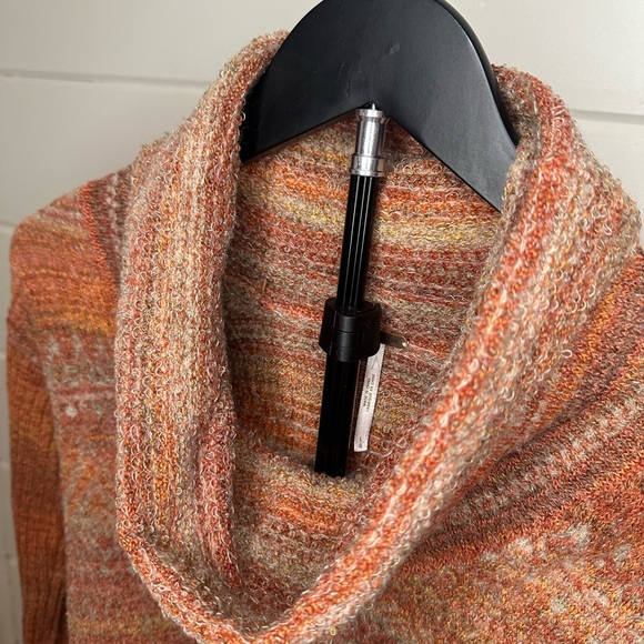 Free People Multicolor Tribal Cowl Neck Sweater - PTP 13.5 - Picture 4 of 11